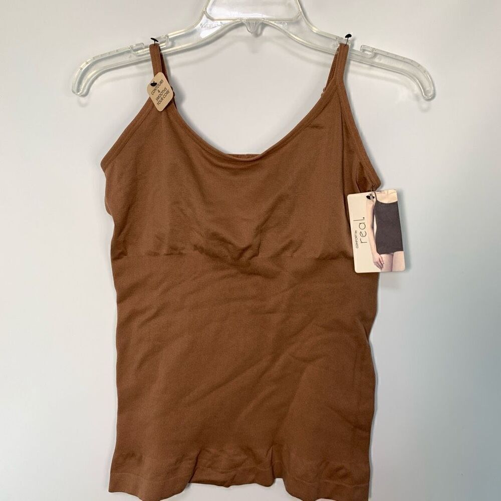 Comfort by Real Women's Smooths Curves Seamless Shaping Camies Tan Size 3X NWT